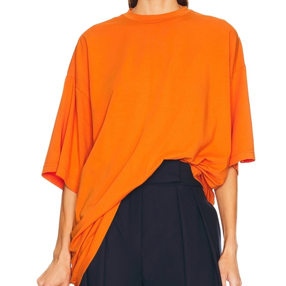 Helsa Jersey Oversized orange t shirt size Medium NWT - Picture 2 of 7